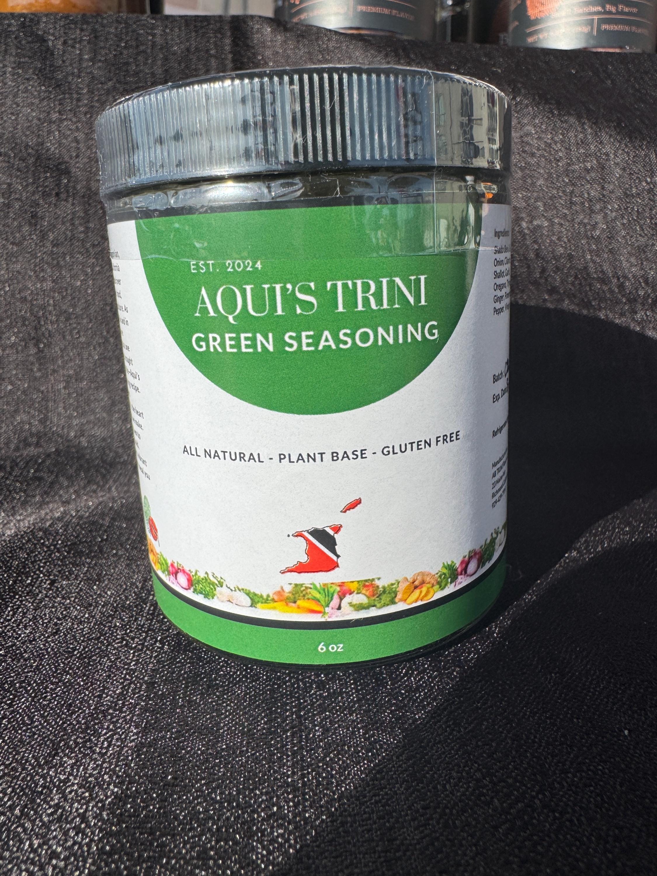 Trini Green Seasoning | Authentic Trinidadian Style Marinade | Caribbean Seasoning Blend for Meats, Vegetables, Seafood and more! 6 oz Mild