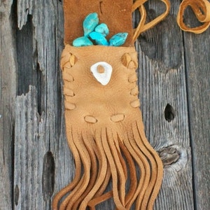 Fringed Medicine Bag Leather Neck Pouch Leather Medicine - Etsy