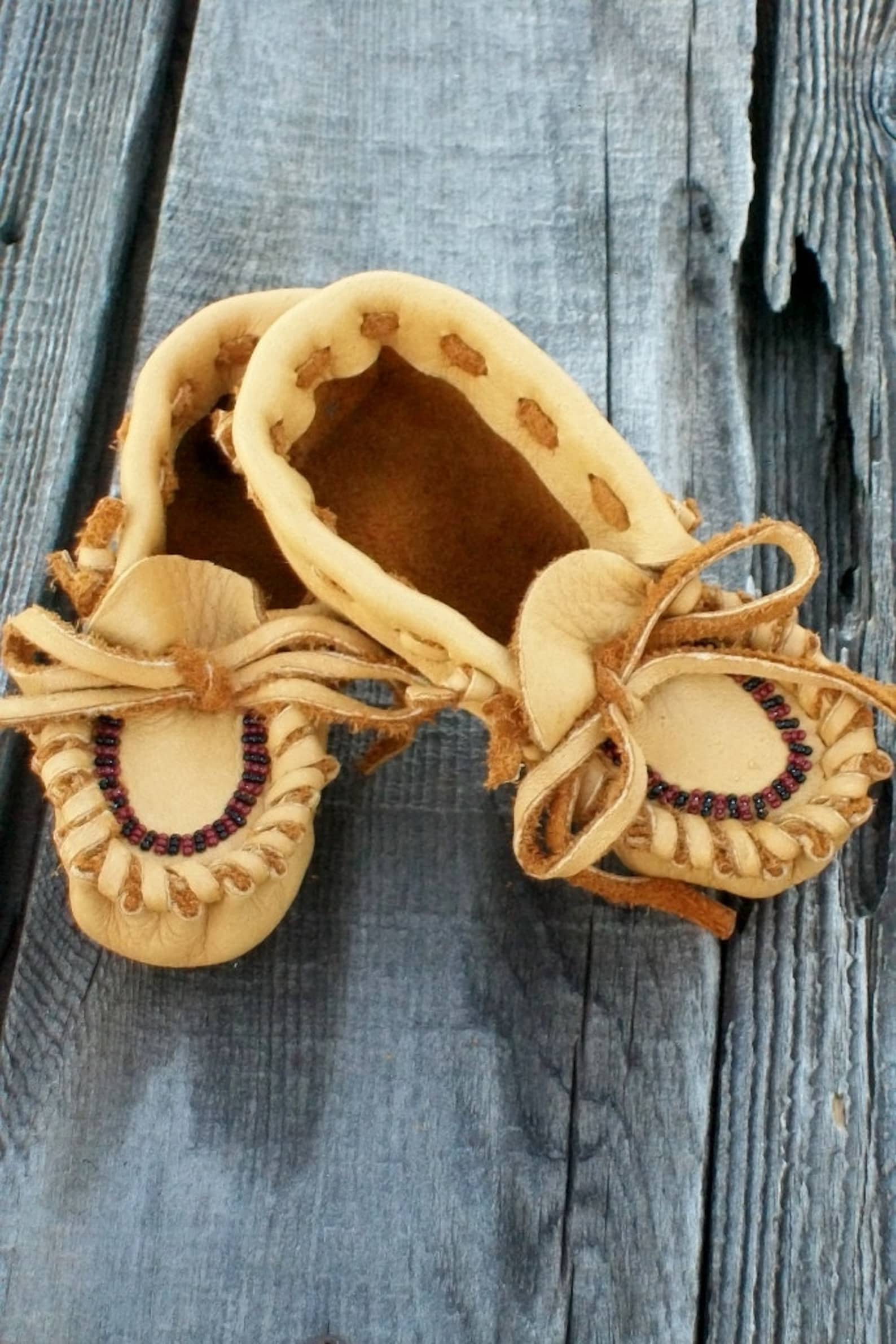 Beaded Baby Moccasins Toddler Moccasins Soft Sole Shoes Etsy