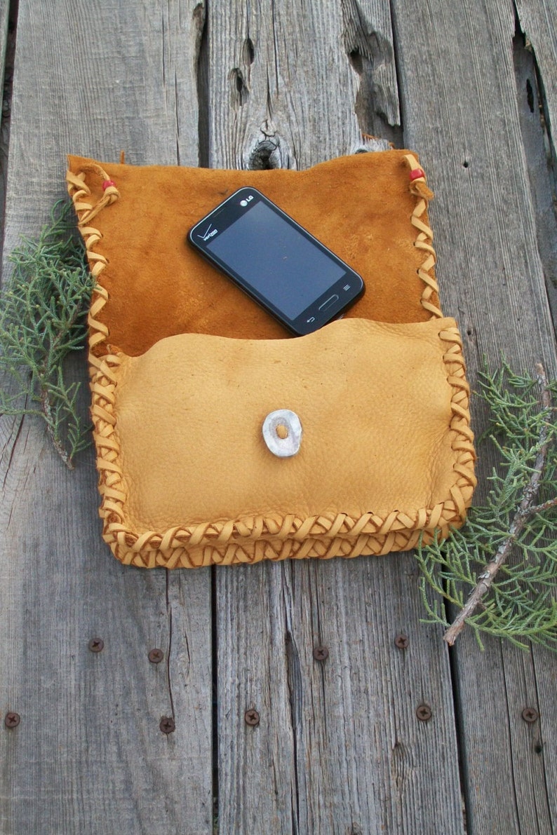 Soft Leather Phone Bag Soft Leather Clutch Tobacco Bag Etsy