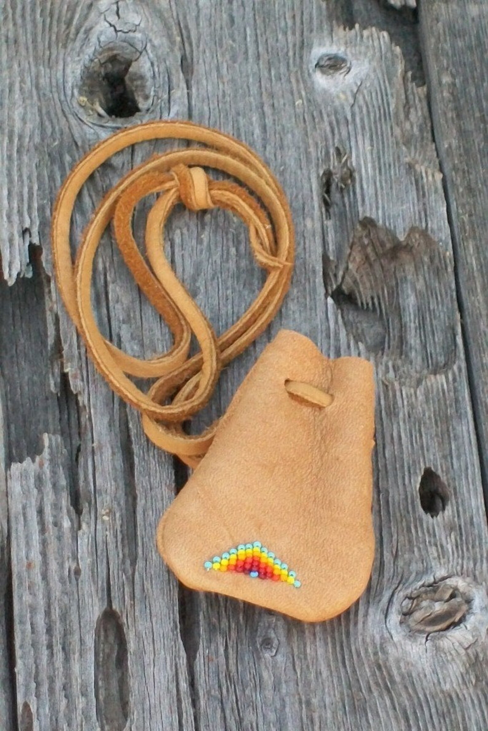 Beaded Medicine Bag Leather Medicine Pouch Amulet Bag Etsy