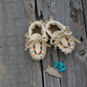 Beaded baby moccasins , leather baby moccasins , soft sole baby shoes , baby shower gift , custom made moccasins, soft baby shoes image 4