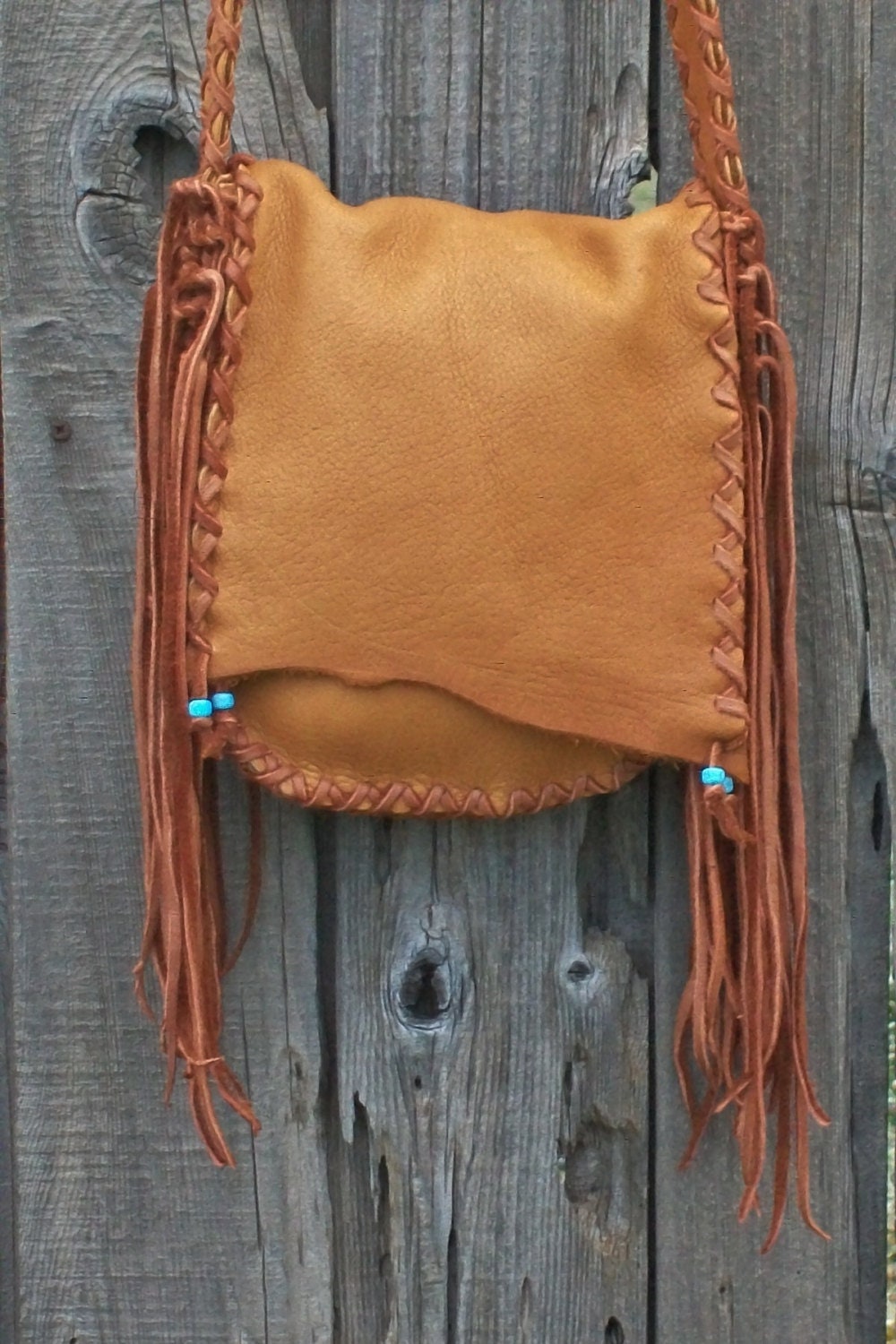 Handmade crossbody shoulder bag with fringe Man bag | Etsy