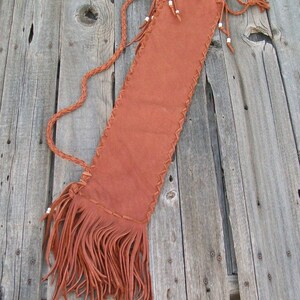 Leather flute bag ,   Fringed flute bag with shoulder strap ,  Leather flute bag