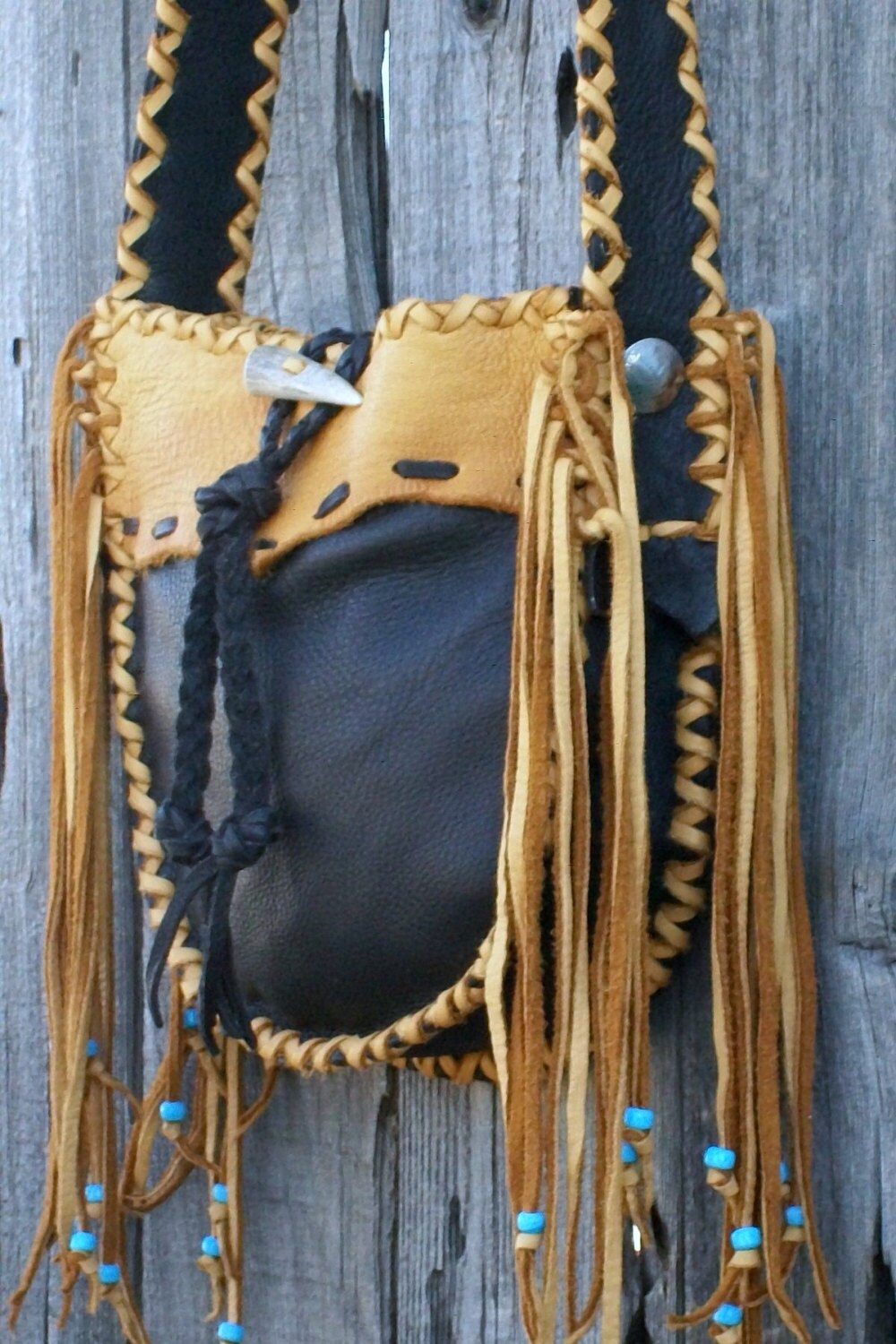 Fringed leather tote Custom handbag Handmade leather | Etsy