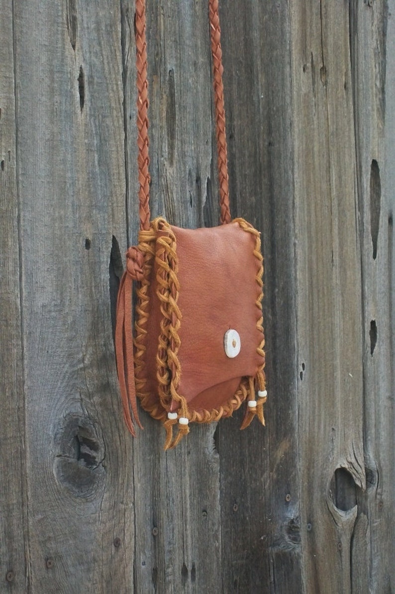 Small leather handbag , Crossbody leather bag , Handmade leather purse image 2