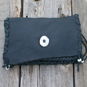 Clutch de cuero negro, clutch de cuero suave, bolso de teléfono de cuero, billetera de cuero negro, bolso hecho a mano, embrague hecho a mano