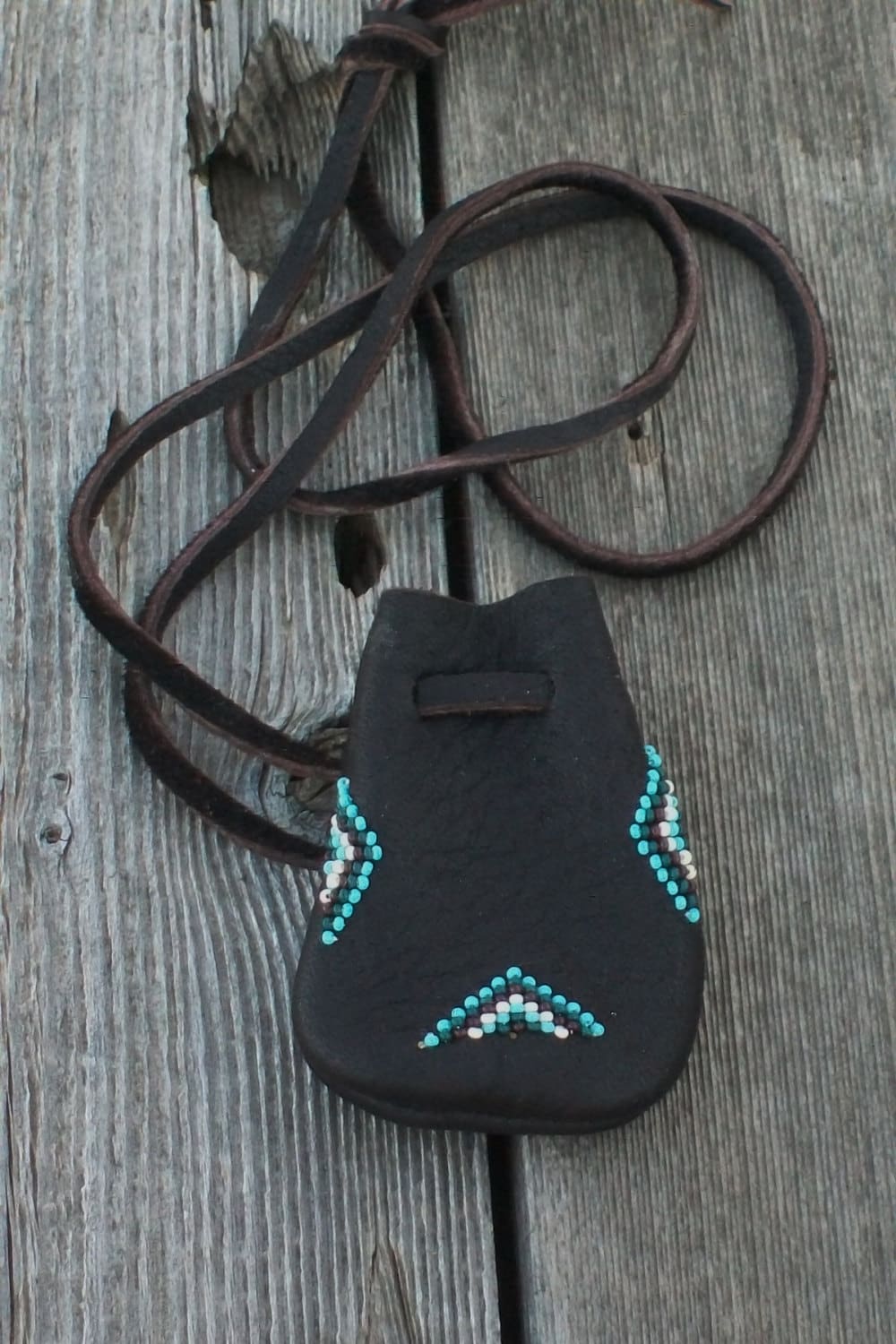 Beaded Medicine Bag Beaded Necklace Bag Etsy