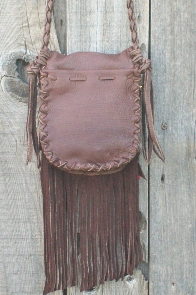 Bear Claw Totem Crossbody Bag Fringed Leather Handbag - Etsy
