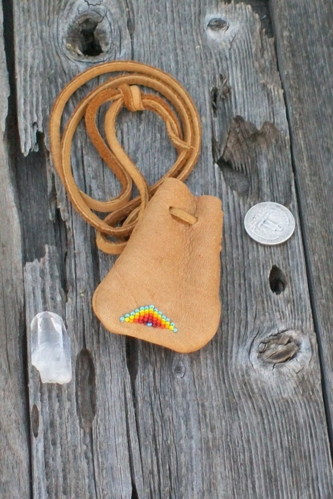 Beaded Medicine Bag Leather Medicine Pouch Amulet Bag Etsy