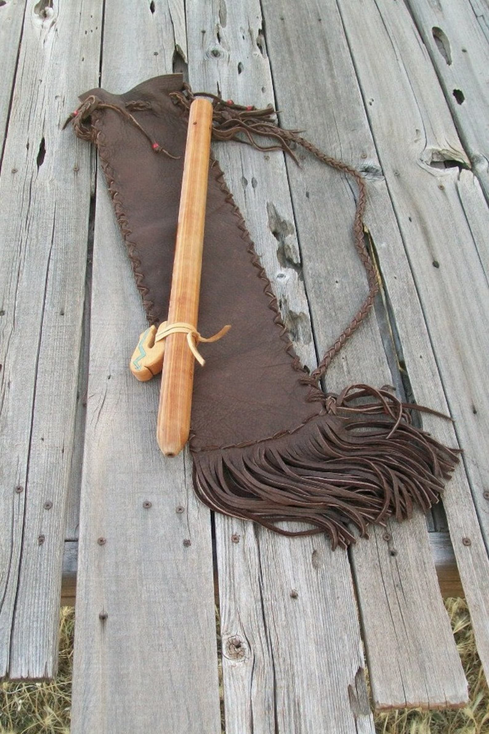 Fringed Leather Flute Bag Leather Flute Case With Shoulder Etsy