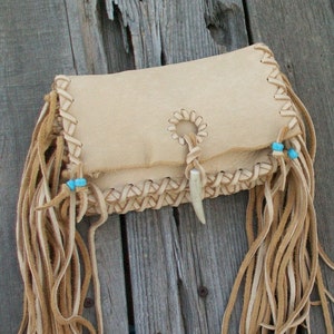 Fringed leather clutch,  small fringed purse , leather clutch , soft leather clutch, leather wallet, handmade clutch, thunder rose bags