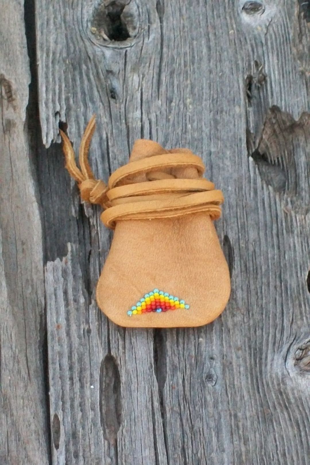 Beaded Medicine Bag Leather Medicine Pouch Amulet Bag Etsy