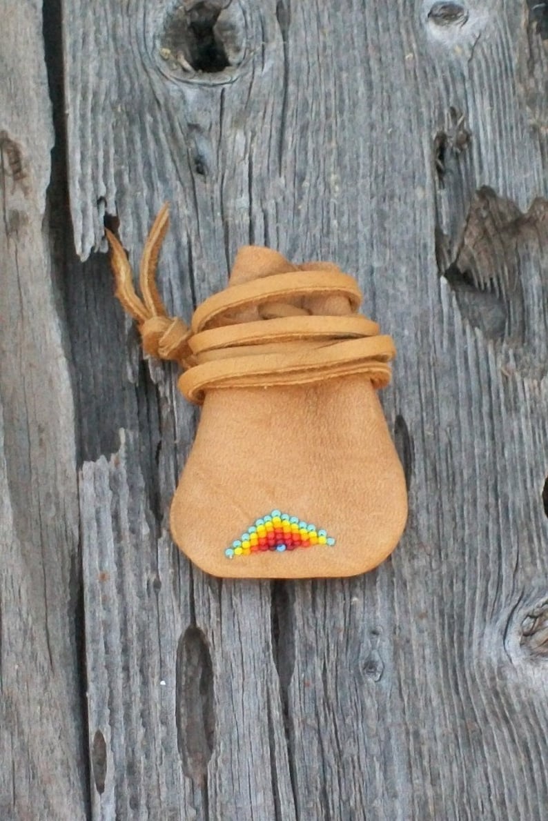 Beaded Medicine Bag Leather Medicine Pouch Amulet Bag - Etsy