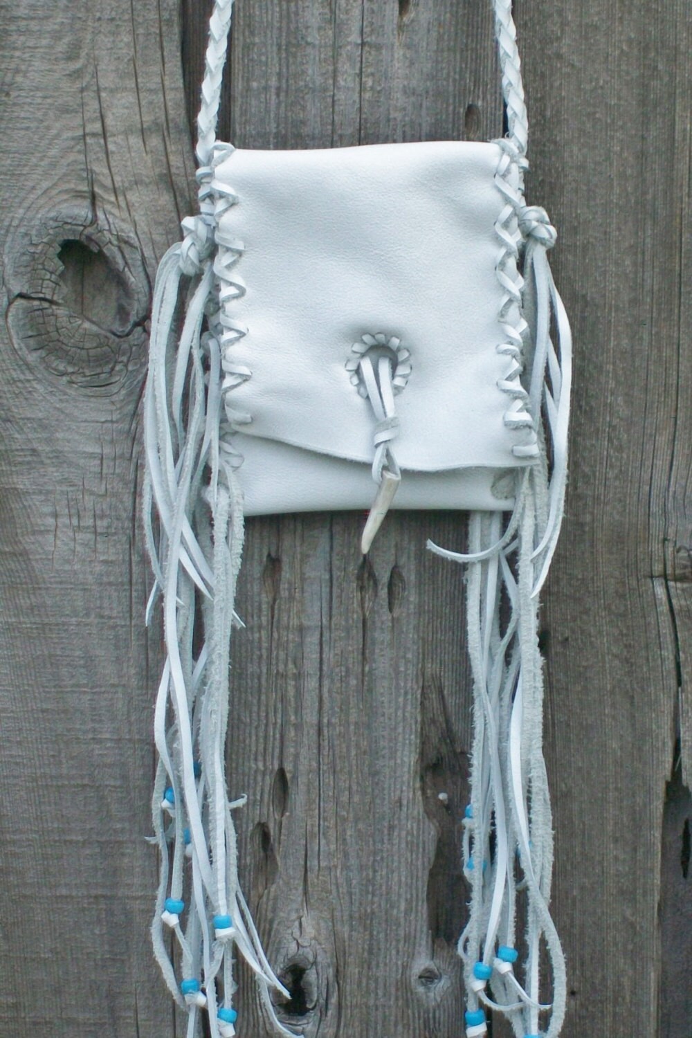 White leather crossbody phone bag Small white leather purse