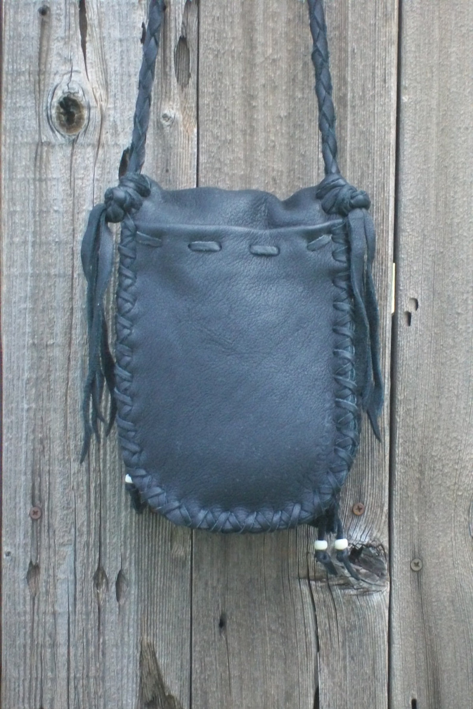 Handmade Leather Purse Black Leather Handbag Black Etsy