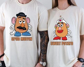 Comfort Colors® Funny Coupes T-Shirt, Disney Toy Story Mr & Mrs Potato Head Couple Matching Shirts, Toy Story Couple Matching Tees