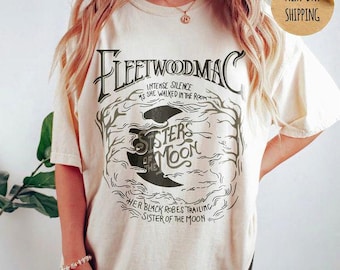 Vintage Fleetwood Mac Comfort Colors Shirt, Fleetwood Mac Shirt, Music Rock Band Shirt, Sisters Of The Moon Shirt