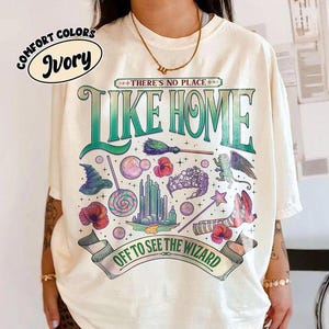 There’s No Place Like Home Comfort Colors Shirt, Off To See The Wizard Tee, Wicked Broadway Emerald City T-shirt, Ruby Slippers Witch Gift