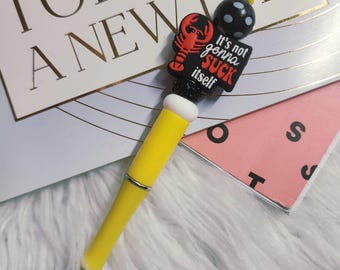 Funny beaded silicone focal pen