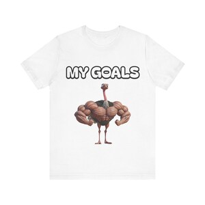 My Goals, Funny Unisex Jersey Short Sleeve Tee, Bodybuilding Tee, Fitness Tee, Animal Tee, Gift