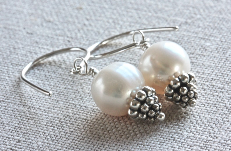 handmade jewelry freshwater pearl earrings jewelry Beaded earrings dangle earrings freshwater jewelry