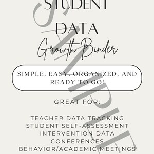 Student Data Growth Tracker - Etsy UK