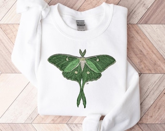Moth Sweatshirt, Goth Sweatshirt, Gothic Sweatshirt, Butterfly Sweatshirt, Witchy Sweatshirt, Dark Academia Sweatshirt, Moth Graphic Hoodie