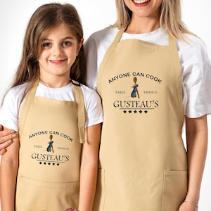Disney Cook Apron, Anyone Can Cook Apron, Gusteau&#39;s Apron Gift, Talented Cook Apron Gift , Christmas Baking Apron, Ratatouille Apron