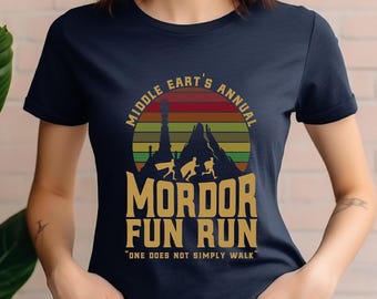 Funny Mordor Shirt, Vintage LOTR Hoodie, Mordor Fun Run Sweatshirt, Middle Earth's Annual Run Sweater