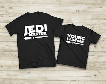 Star Wars Matching Shirts,Jedi Master,Jedi In Training,Young Padawan,Disney Kids Shirts,Disney Family Matching Shirts,Dad and Son Jedi Shirt