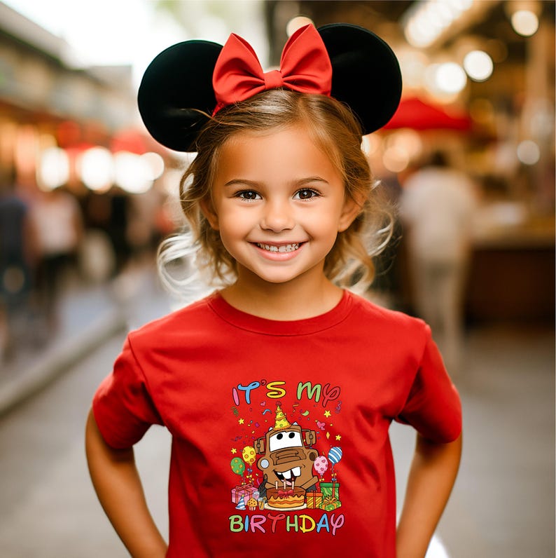 Mater It's My Birthday Shirt, Car Inspired Birthday Party T-Shirt, Disney Birthday Outfit, Kids Disney Pixar Cars Tow Mater Shirt Toddler Bild 4