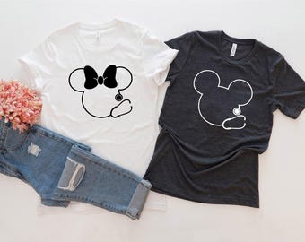 Disney Nurse Shirts,Mickey Minnie Stethoscope Shirts,Mickey Minnie Matching Tee,Nurse Shirt,Minnie Doctor Tee,Gift For Nurse,Cute Nurse Tee