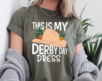 Derby Day Dress Funny Costume Shirt, Horse Racing Party T-Shirt, 2025 Derby Shirt for Women, Horse Race Party Tee, Derby Day Girlfriend Gift