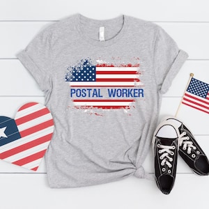 Postal Worker Shirt,US Flag Postman Gift,Mail Carrier Shirt,Post Office Shirt,Post Office Attire Tee,Office Gift,Postal Worker Tee,Mail Lady