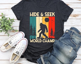 Bigfoot Hide & Seek Champion Sweatshirt: Funny Camping Hiking Shirt