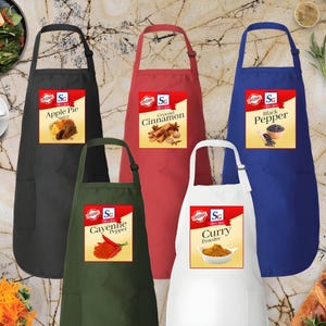 Condiments Matching Apron,Spice Girl Aprons,Halloween Group Costume,Thanksgiving Family Costume,Spice Apron Cosplay,Food Seasoning Gifts