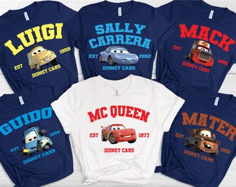 Disney Cars Matching Shirt, Pixar Lightening McQueen Shirt, Cars Sally Shirt, Disney Family Trip Shirt, Disneyland Vacation, Pixar Mater Tee