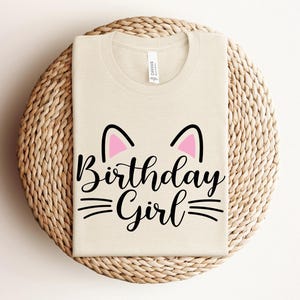 Cat Birthday Girl Shirt, Kitten Birthday Party, Kitty Cat Birthday Girl Shirt, Birthday Crew Shirt, Cat Birthday Shirt, Birthday Party Shirt