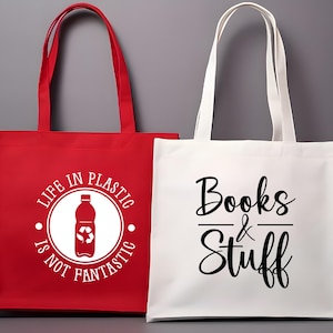 Customizable Funny Quotes Tote Bag, Christmas Gifts Tote Bag, Funny Phrases Tote Bag, Shopping Grocery Bag For Shopaholics