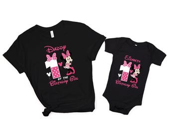 Disney Minnie Birthday Girl Shirt, Custom Disney Family Birthday Shirts, Minnie Mouse Birthday Cew, Disney Birthday Girl Outfit gift