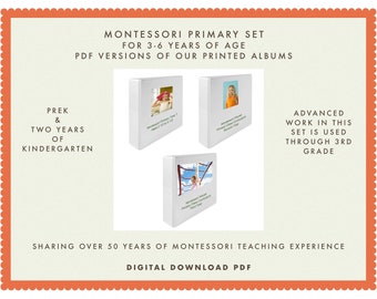 Plan de estudios Montessori: Descarga digital para álbumes desde preescolar hasta jardín de infantes