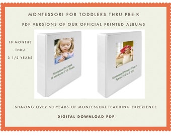 Montessori Homeschool Curriculum: Toddler thru PreK Preschool DIGITAL download