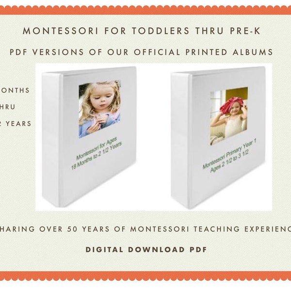 Montessori Curriculum Toddler thru PreK DIGITAL PDF download