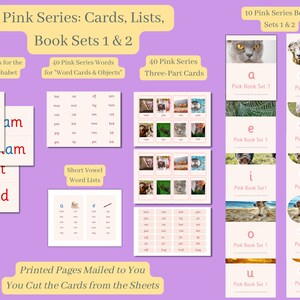 Montessori House: Pink Series Cards, Lists, Book Sets 1 & 2 in PRINT