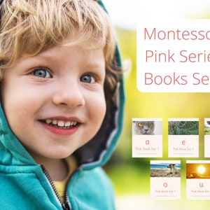 Série de livres Montessori roses 1 : les premiers livres sur la phonétique de votre enfant à apprendre à lire pour l'école à la maison, la maternelle ou la maternelle