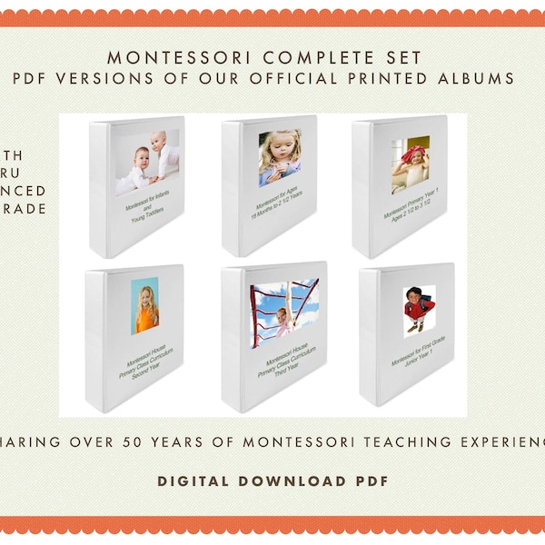 AMI Montessori House Infant tot en met het eerste leerjaar Homeschool Curriculum DIGITAAL