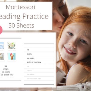 Cartes de lecture Montessori : de la maternelle à la première année, LOT 2