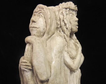 Triple Déesse Statue Jeune Fille Médiévale Mère Crone Sculpture Wiccan Païen Étapes De Femmes Sculpture Décoration Intérieure Renaissance Triple Femme Trio