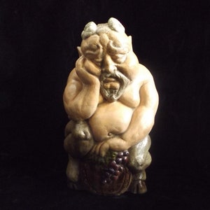 Bacchus Statue, Concrete Garden Decor, Whimsical Winery Decoration, Too Much Wine, Troppo Vino, Funny Bar Prop, Yard Art, Tavern Accessory